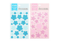 Glitter Decorative  Kids Sticker Printing , Pink EVA Custom Puffy Stickers