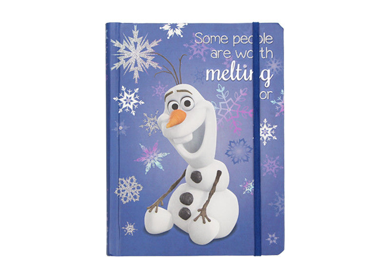 School Small Custom Printed Notebooks With Custom Pages Snowflake Glitter
