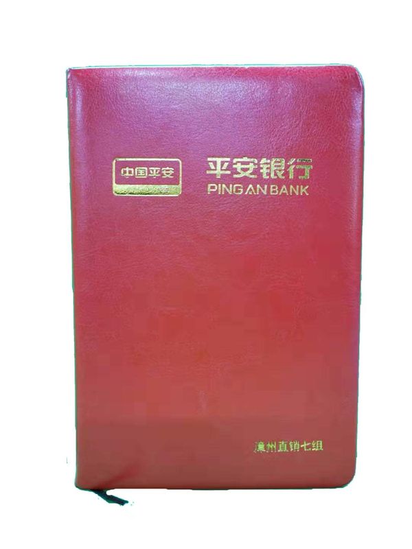 OEM PU Leather Cover Embossing Custom Printed Notebooks For Gluing Binding