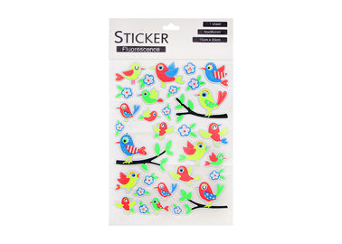 Custom Flocking Stickers Printing Service Neon Decorative Promotional Gifts Support