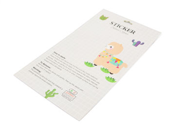 Plant Custom Kids Sticker Printing , Puffy Animal Stickers Printed Blister Packaging