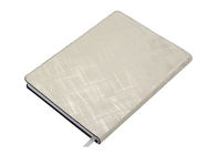 Silver Hardbound Notebook Journal , Leather Bound Notebook A5 Hot Stamping