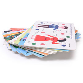 Kids Learning Language Kindergarten Flash Cards Glossy Lamination Processing