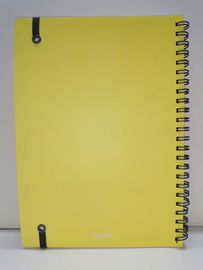 Yellow Color PVC Hard Cover Spiral Notebook Printing For Promotional Gift