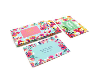 Blue Flower Pattern Children's Learning Flash Cards For Prayer Purpose