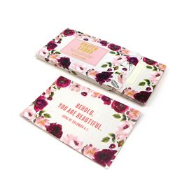 Pink Flower Pattern Children'S Learning Flash Cards For Prayer Purpose