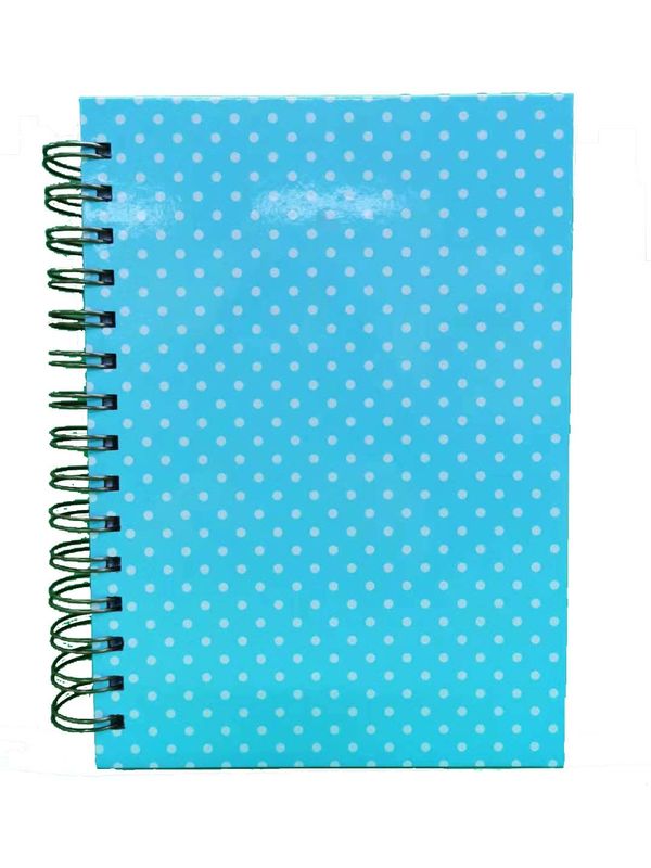 Blue PVC Hard Cover Custom Printed Spiral Notebooks Metal Double Spiral Binding