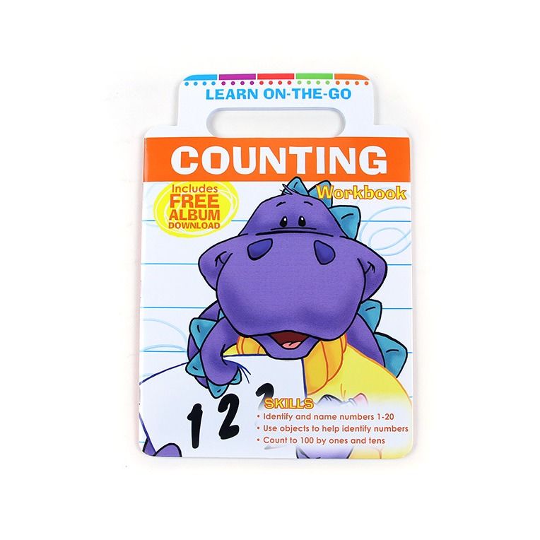 Custom Counting Education Children's Book Printing, Cute Hippo Purse Book